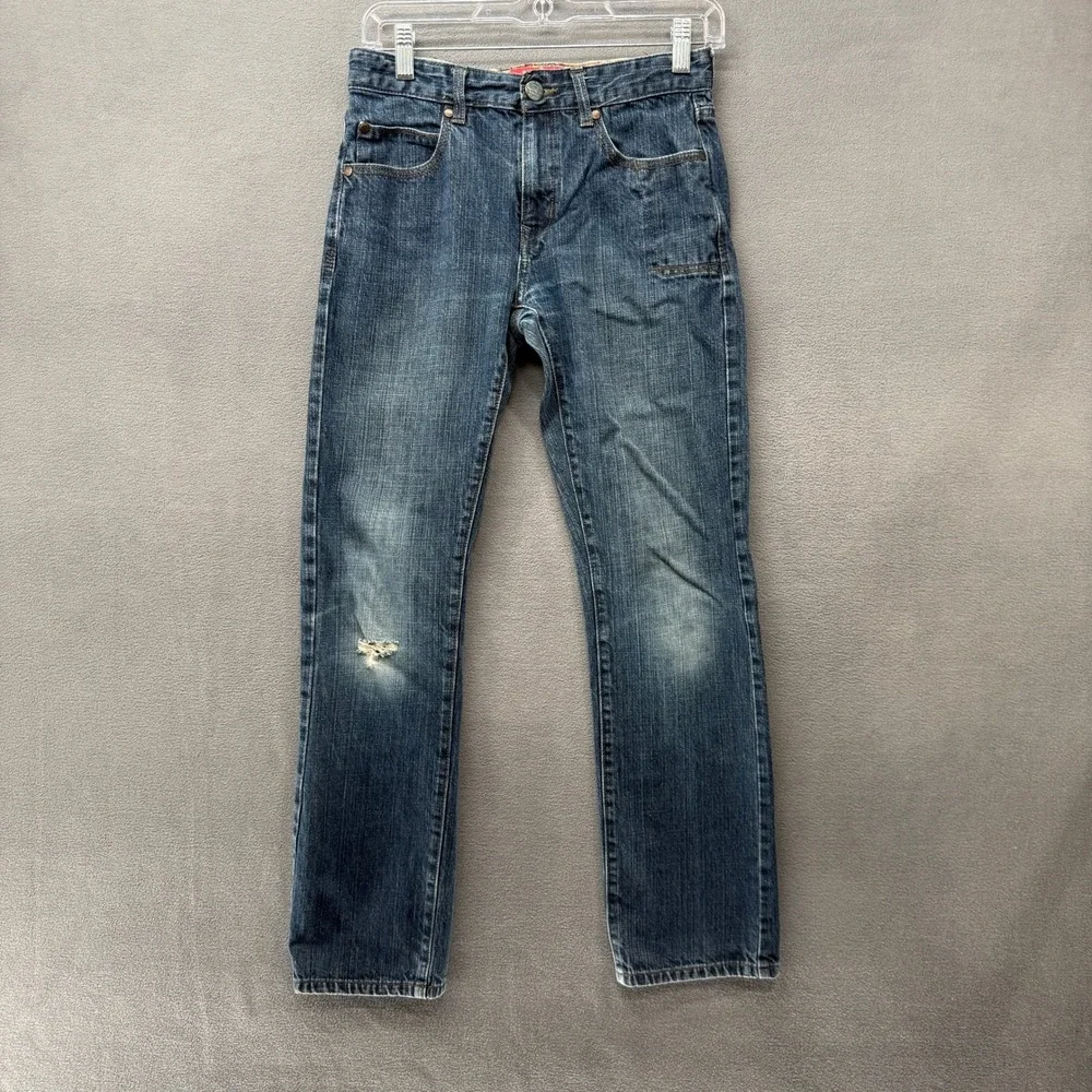 Levis 511 Skinny Jeans Boys Size 18 Reg Blue Adjustable Denim 29x29 Distressed